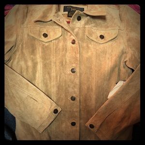 Vintage Tan Suede Jacket. Tags still attached! Med